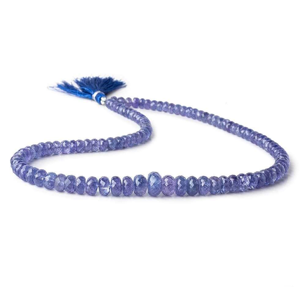 5-10mm Tanzanite Faceted Rondelles 17 inch 107 beads AA