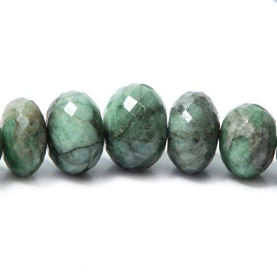 5-14mm Brazilian Emerald Faceted Rondelle Beads 17.5 inches 87