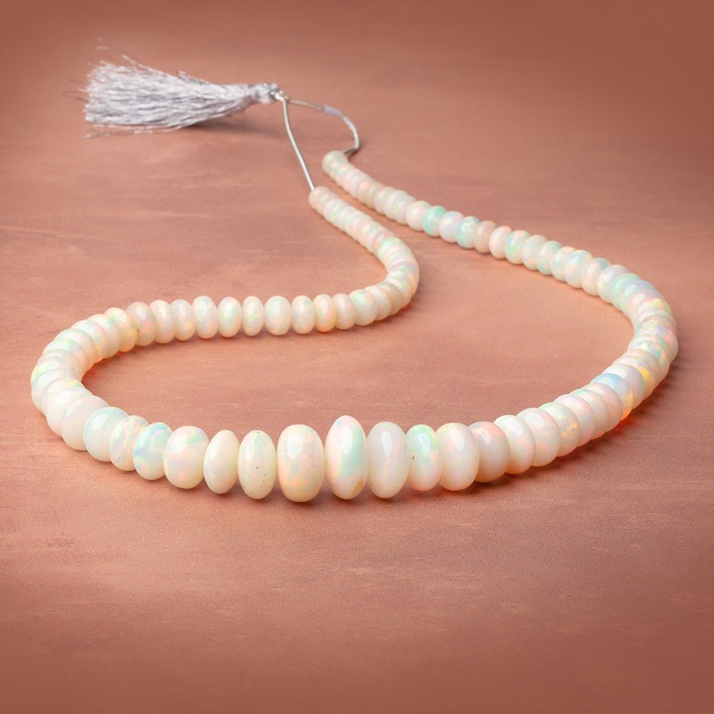 5-16mm Ethiopian Opal Plain Rondelle 20 inch 94 Beads AAA