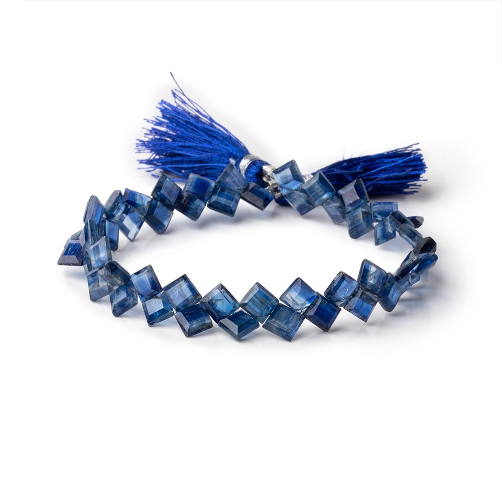 5-5.5mm Kyanite Bevel Cut Square Beads 7.5 inch 53 pieces