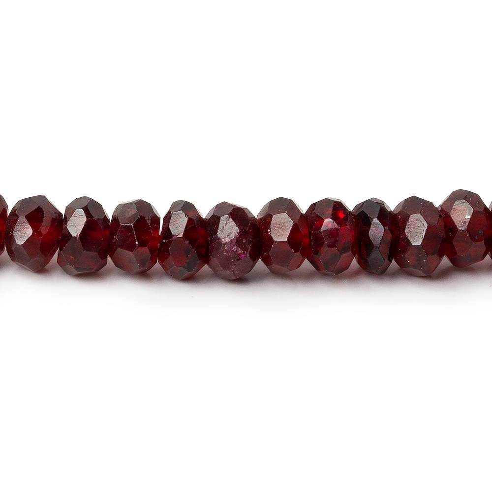 5-5.5mm Rhodolite Garnet Faceted Rondelle Beads 14 inch 92 pieces