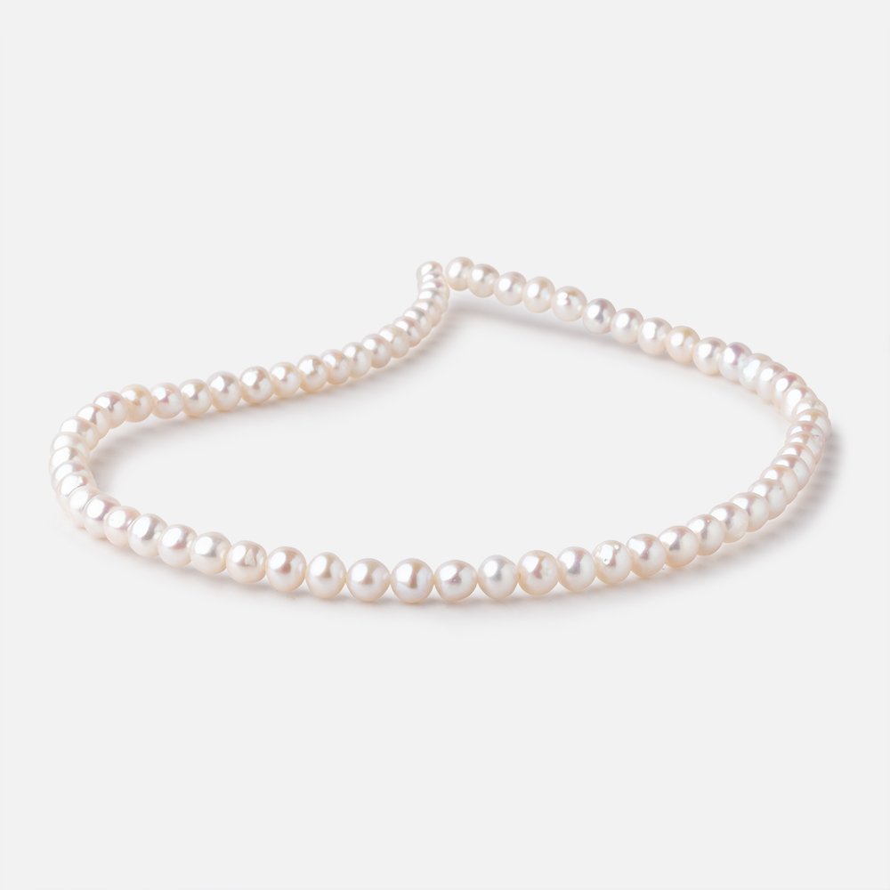 5-6.5mm Chinese Akoya Saltwater Pearl Beads 15.5 inch 66 pieces A