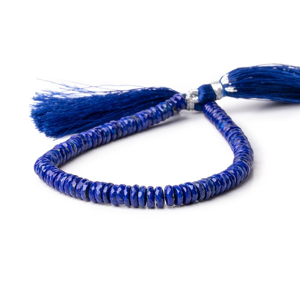 6-7mm Lapis Lazuli Faceted Heishi Beads 8 inch 98 pieces