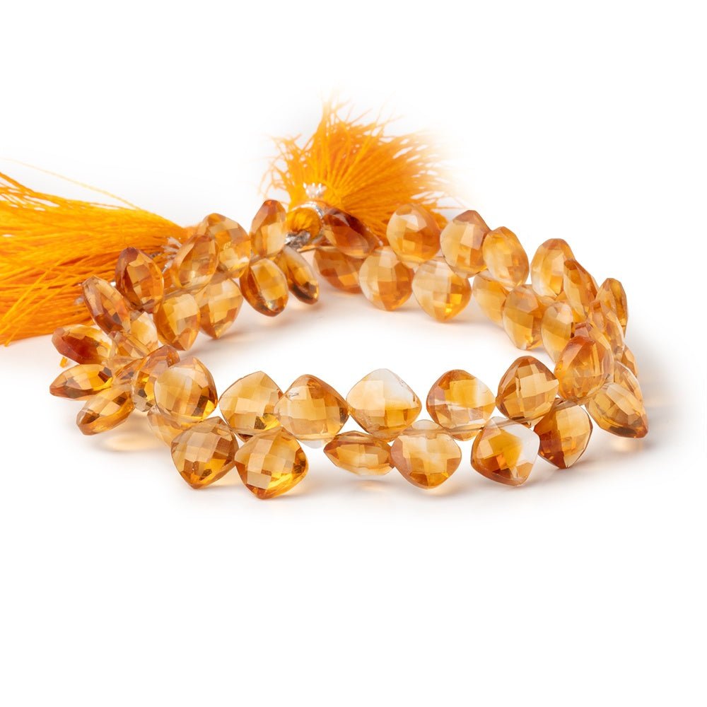 5-6mm Madeira Citrine Top Drill Faceted Pillow 7.5 inch 50 Beads