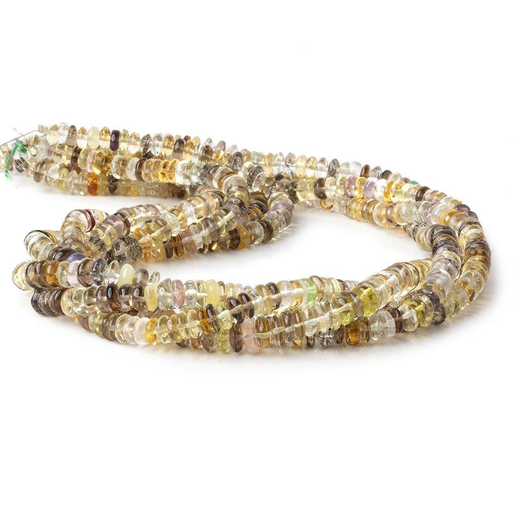 5-6mm Multi-Gemstone Plain Rondelle Beads 16 inch 177 pieces