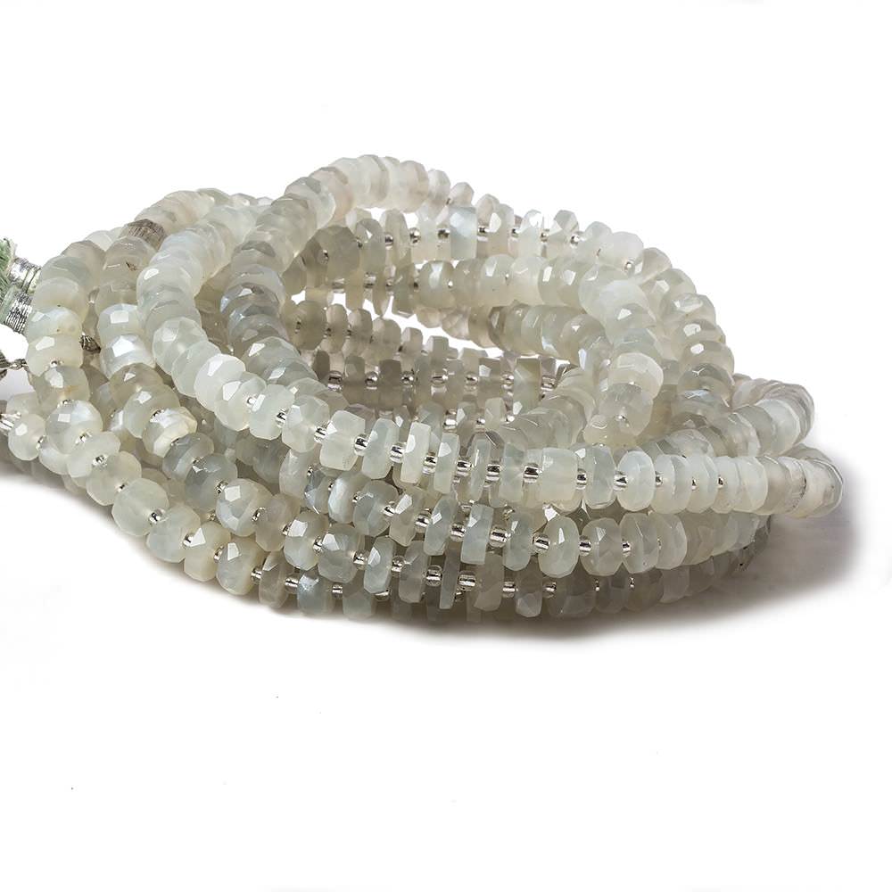 5-6mm Sage Moonstone faceted heshi beads 16 inch 90 pieces