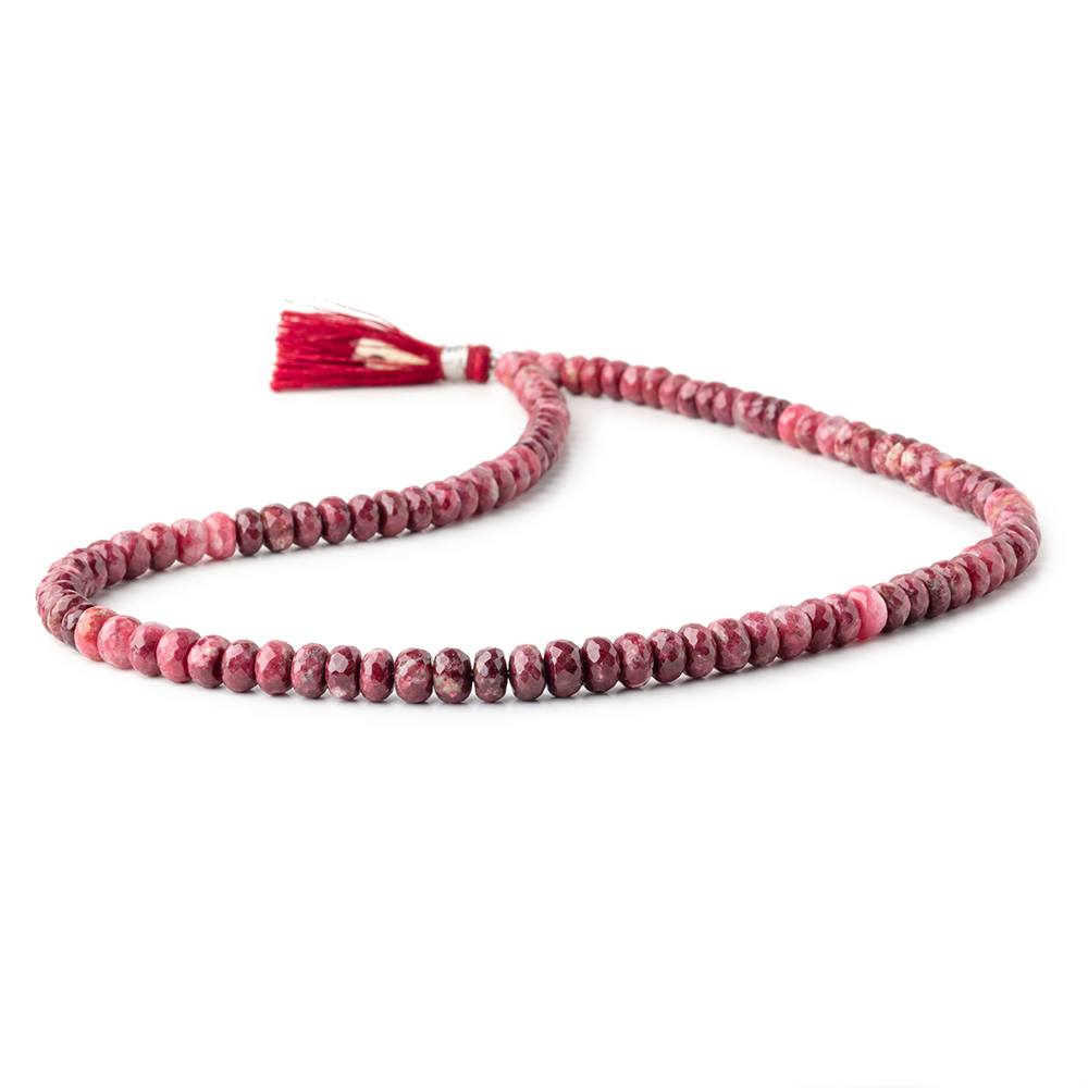 5-6mm Shaded Thulite Faceted Rondelle Beads 16 inch 105 pieces