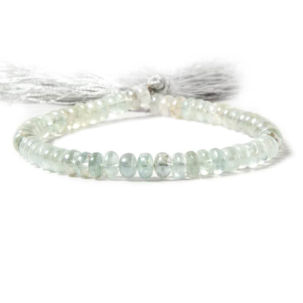 5-6mm Silver Mystic Multi Beryl plain rondelles 8 inch 61 beads