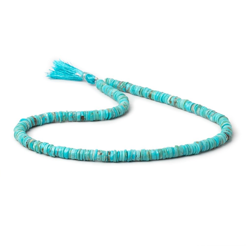 6mm Sleeping Beauty Turquoise Plain Heishi Beads 15 inch 266 pieces