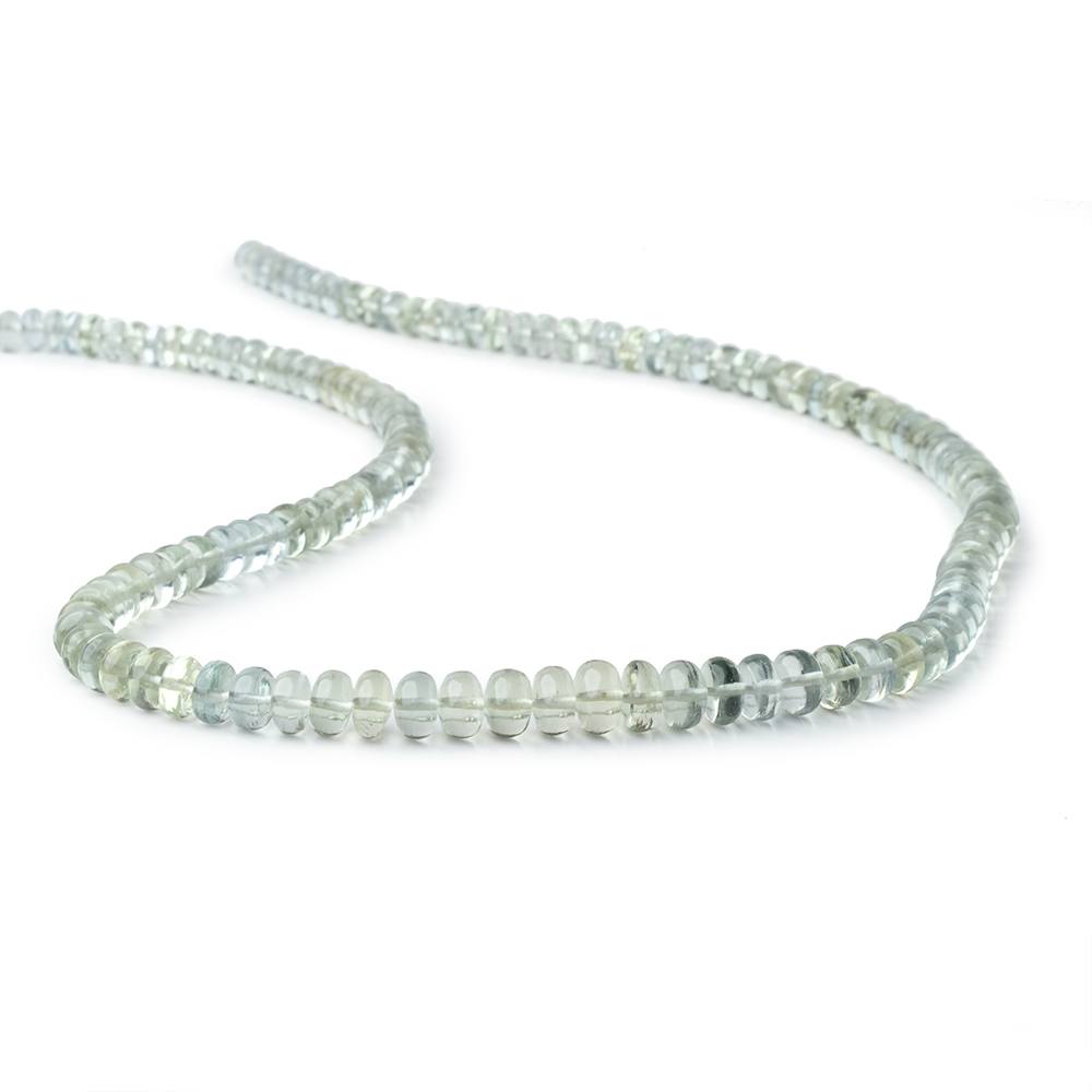 5-7.5mm Madagascar Aquamarine Plain Rondelle 18 inch 132 Beads AAA