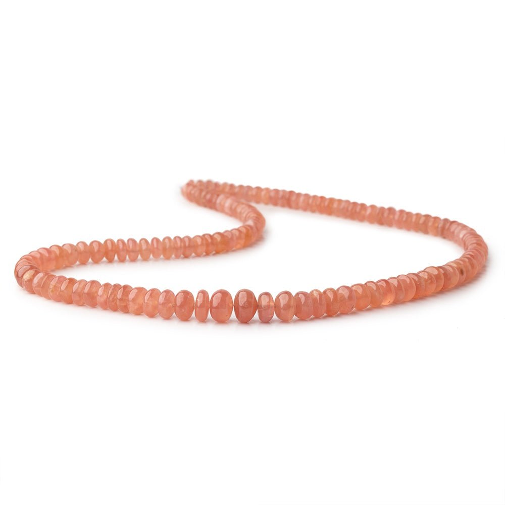 5-7.5mm Rhodochrosite Plain Rondelle Beads 16 inch 110 pieces AA