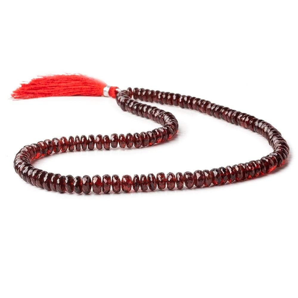 6-7mm Mozambique Garnet Faceted Rondelle Beads 16 inch 132 pieces