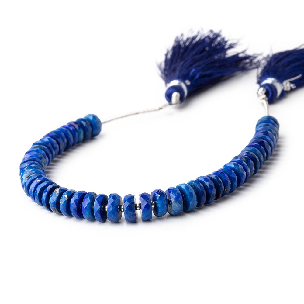8-9.5mm Lapis Lazuli Faceted Heishi Beads 5.75 inch 48 pieces