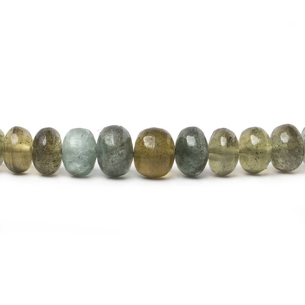 5-7mm Moss Aquamarine Plain Rondelle Beads 16 inch 100 pieces