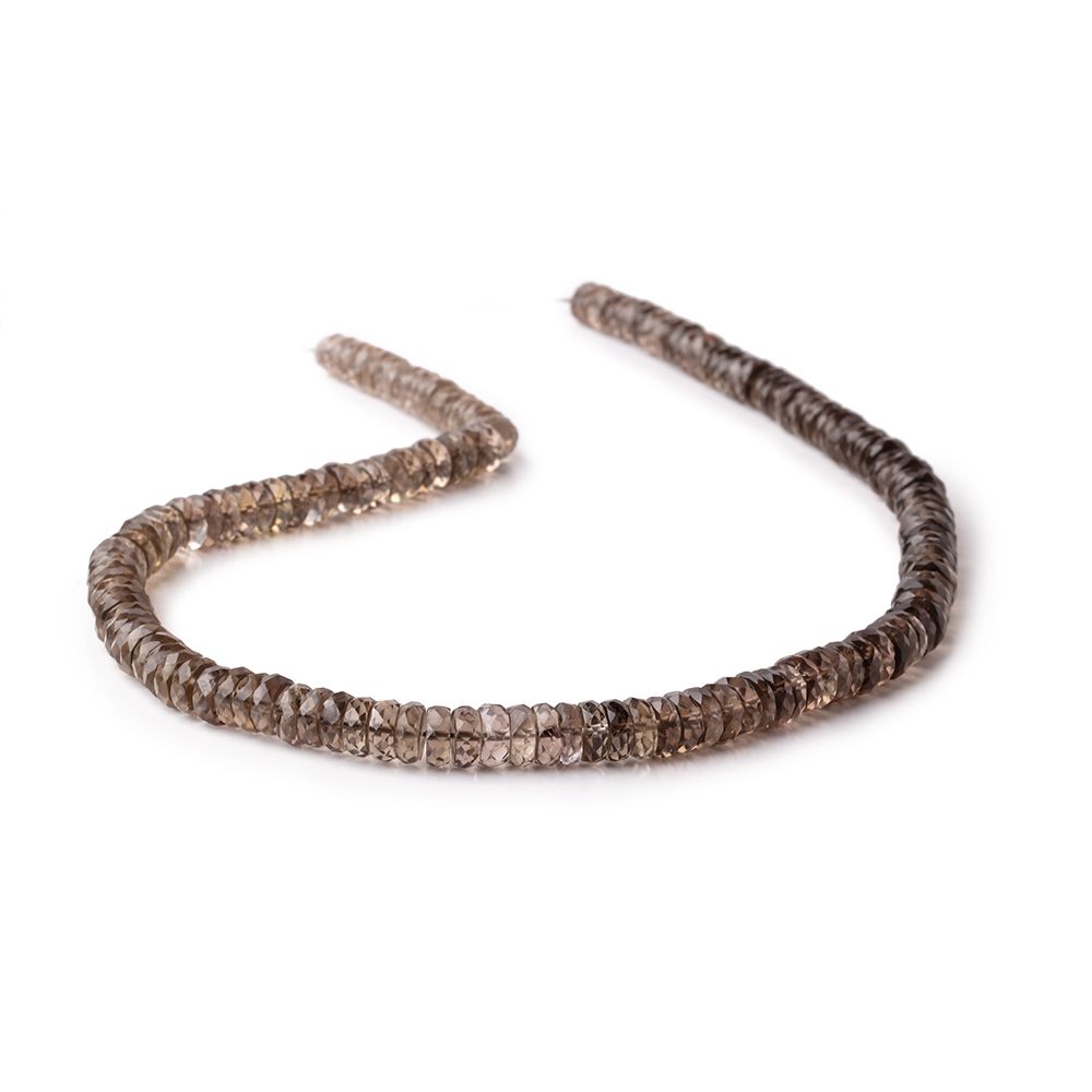 5-7mm Smoky Quartz Faceted Heishi Beads 15.25 inch 148 pieces