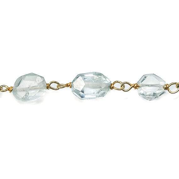 5-8mm Multi Beryl Vermeil Chain by the foot