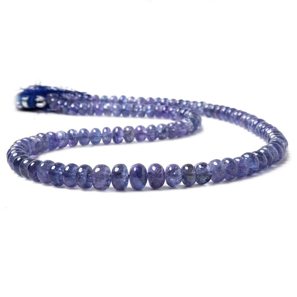 5-8mm Tanzanite Beads Plain Rondelle 18 inch 107 pieces