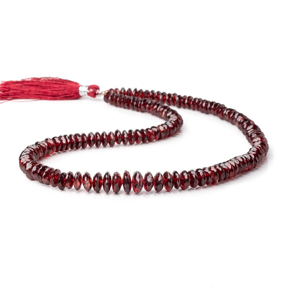 5-9mm Mozambique Garnet German Faceted Rondelle Beads 16 inch 133 pieces AA