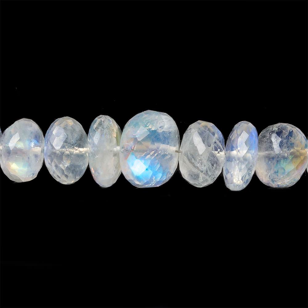 5-9mm Rainbow Moonstone Faceted Rondelle Beads 14 inch 94 pieces