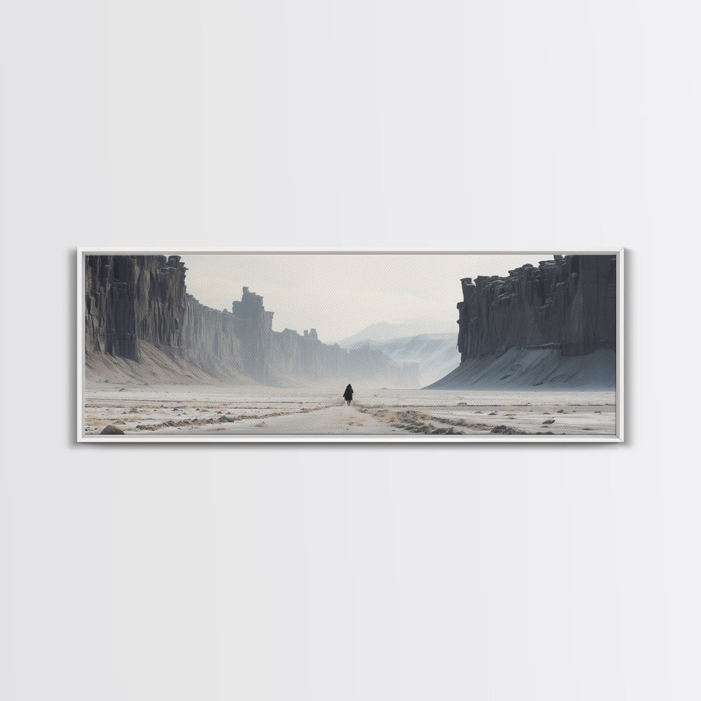 The Wanderer - Framed Canvas Print - Scifi Wall Art - Game Room Decor - Gamer Gift - Mancave Wall Art