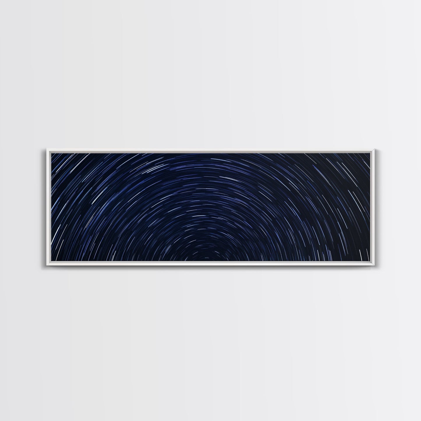 Spiral Of Stars Framed Canvas Print, Timelapse Photography Style Print, Oversized Living Room Decor