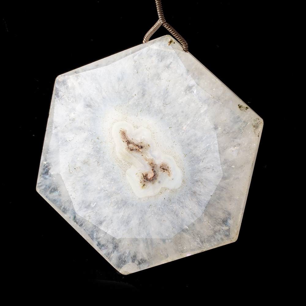 50x46mm Stalactite Solar Quartz Faceted Hexagon Focal Bead 1 piece AAA