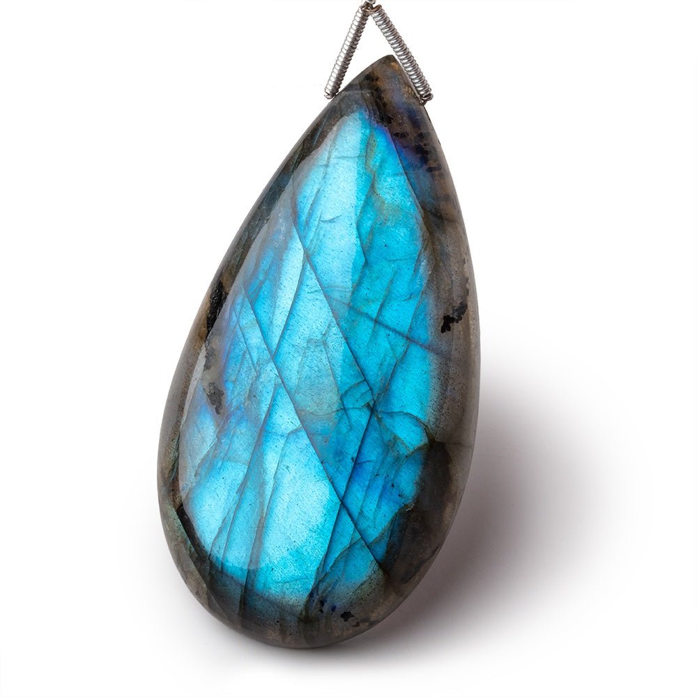 53x27x9mm Labradorite Plain Pear Pendant 1 AAA Focal