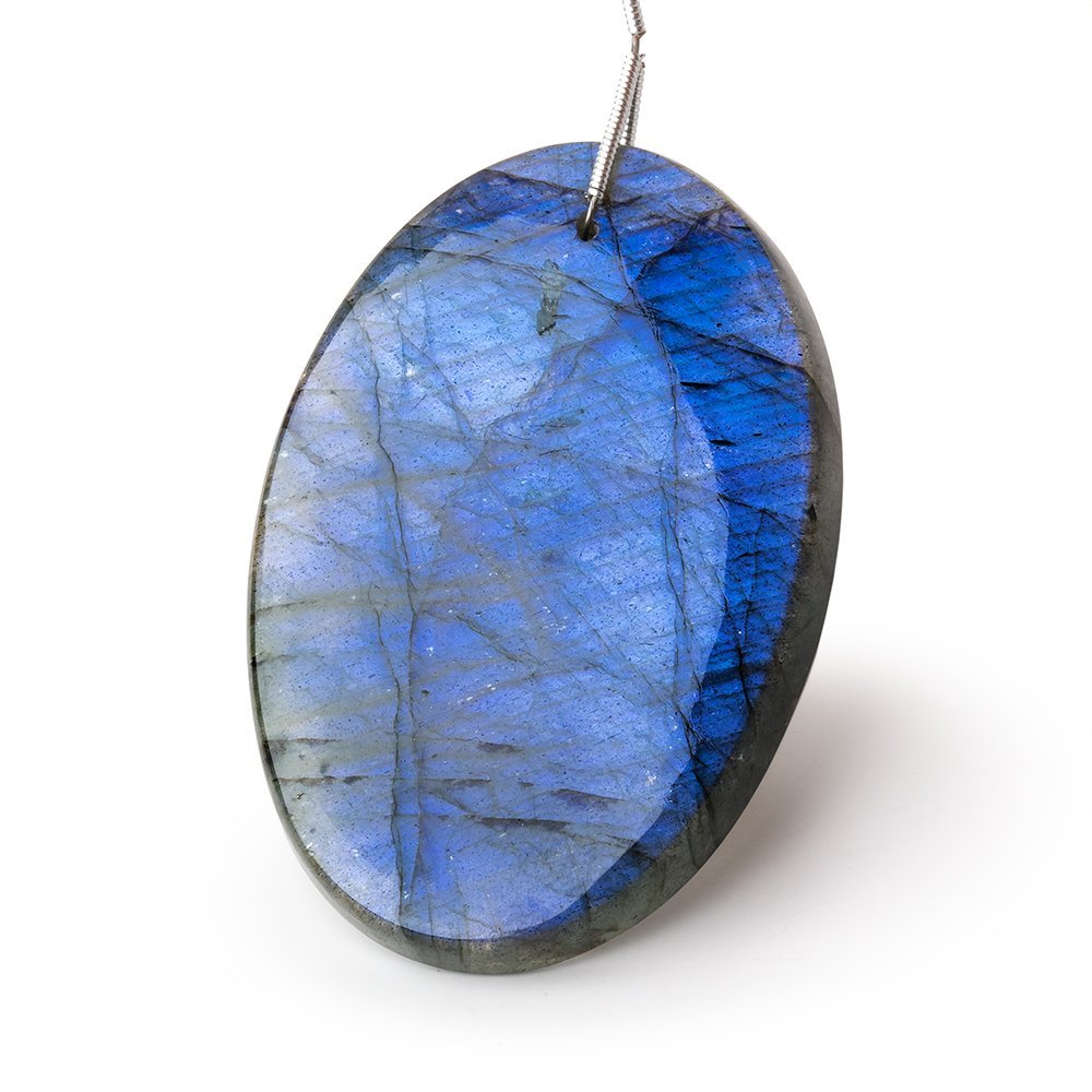 54x37x7mm Labradorite Plain Oval Pendant 1 AAA Focal