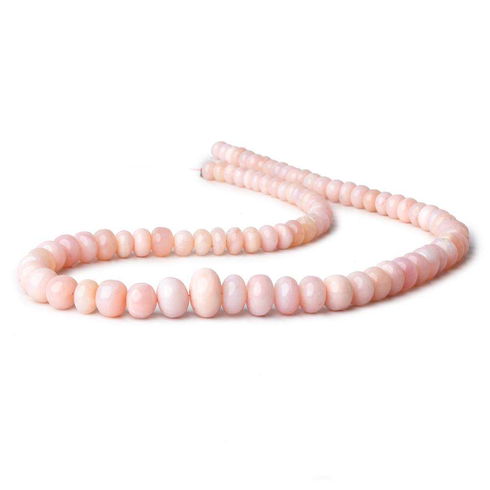 5.5-11mm Pink Peruvian Opal Plain Rondelle Beads 16 inch 88 pieces AAA