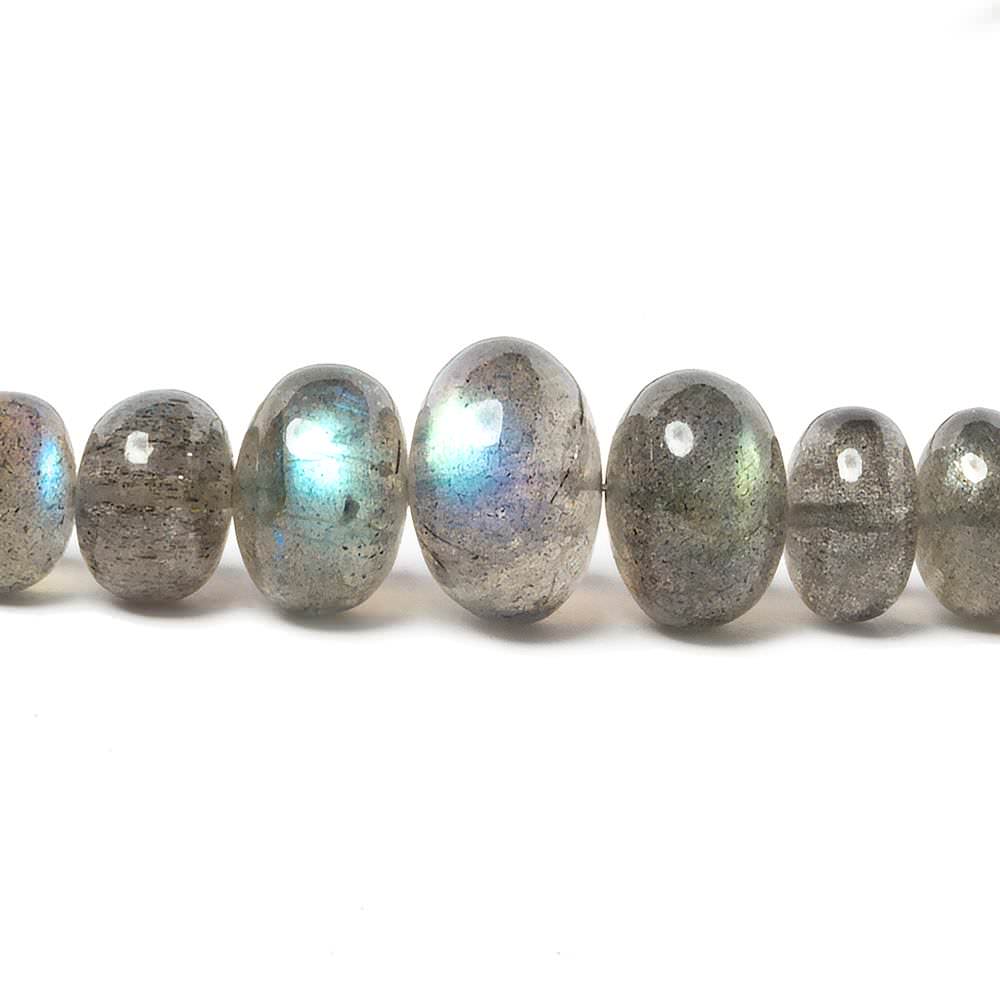 5.5-12mm Labradorite Plain Rondelle Beads AAA Grade 16 inch 70 pieces