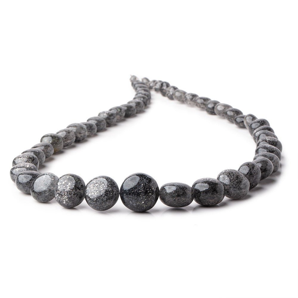 5.5-15mm Celestial Quartz Puffy Plain Coin Beads 18 inch 49 pieces AAA