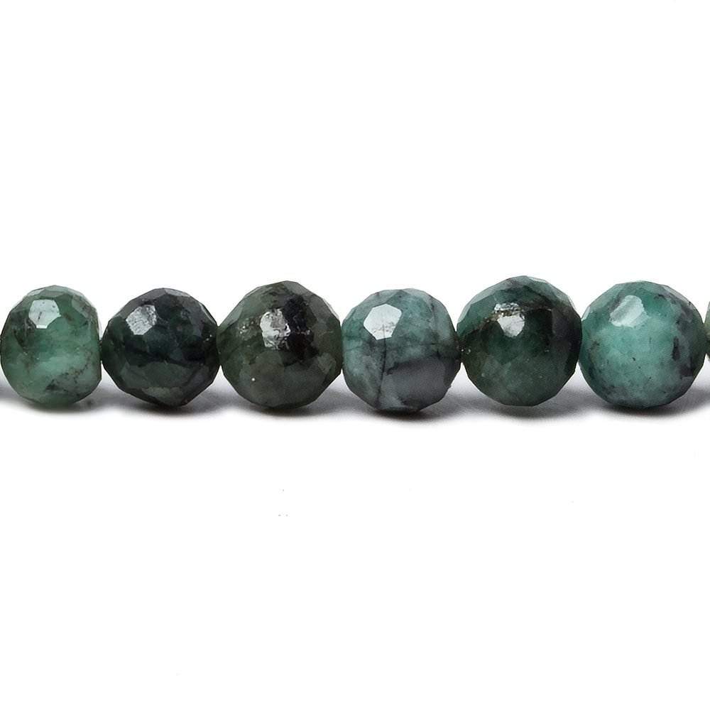 5.5-6.5mm Brazilian Emerald Faceted Round Beads 15 inch 71 pieces