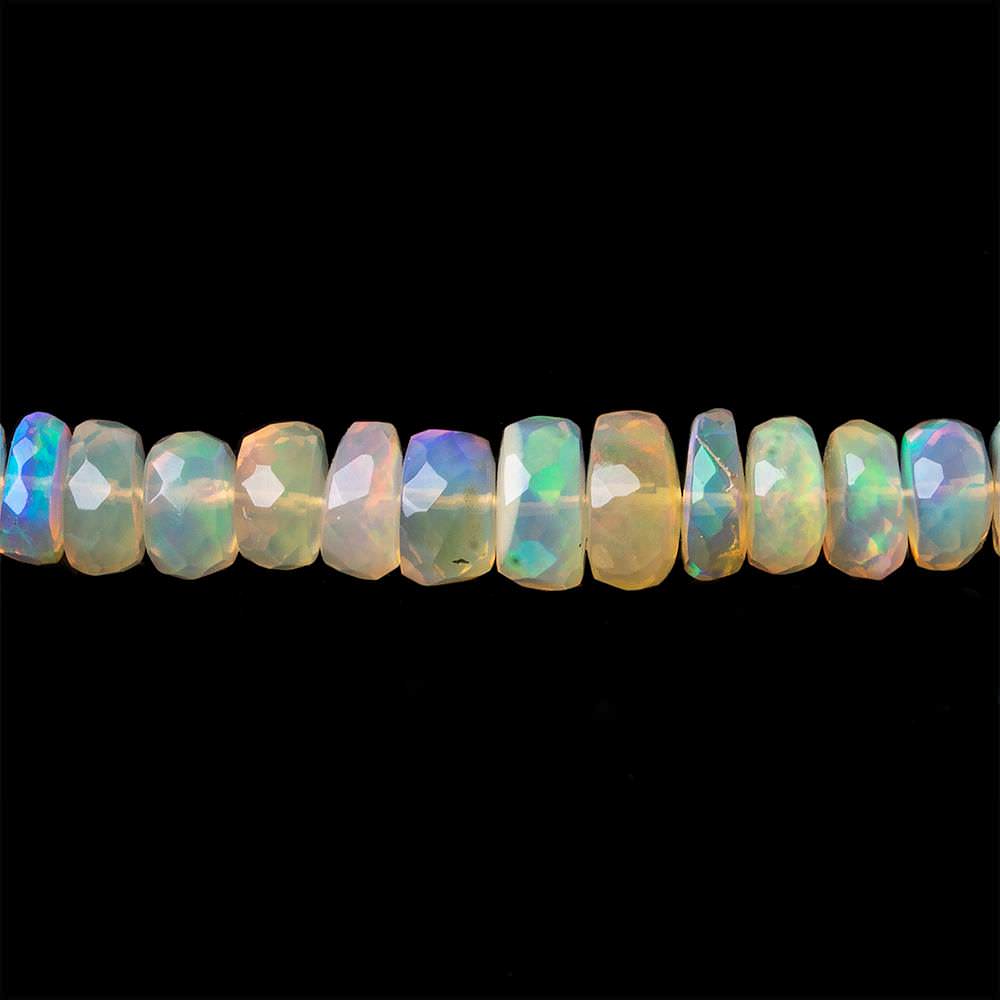5.5-7mm Golden Ethiopian Opal Faceted Rondelles 18 inch 140 beads AAA