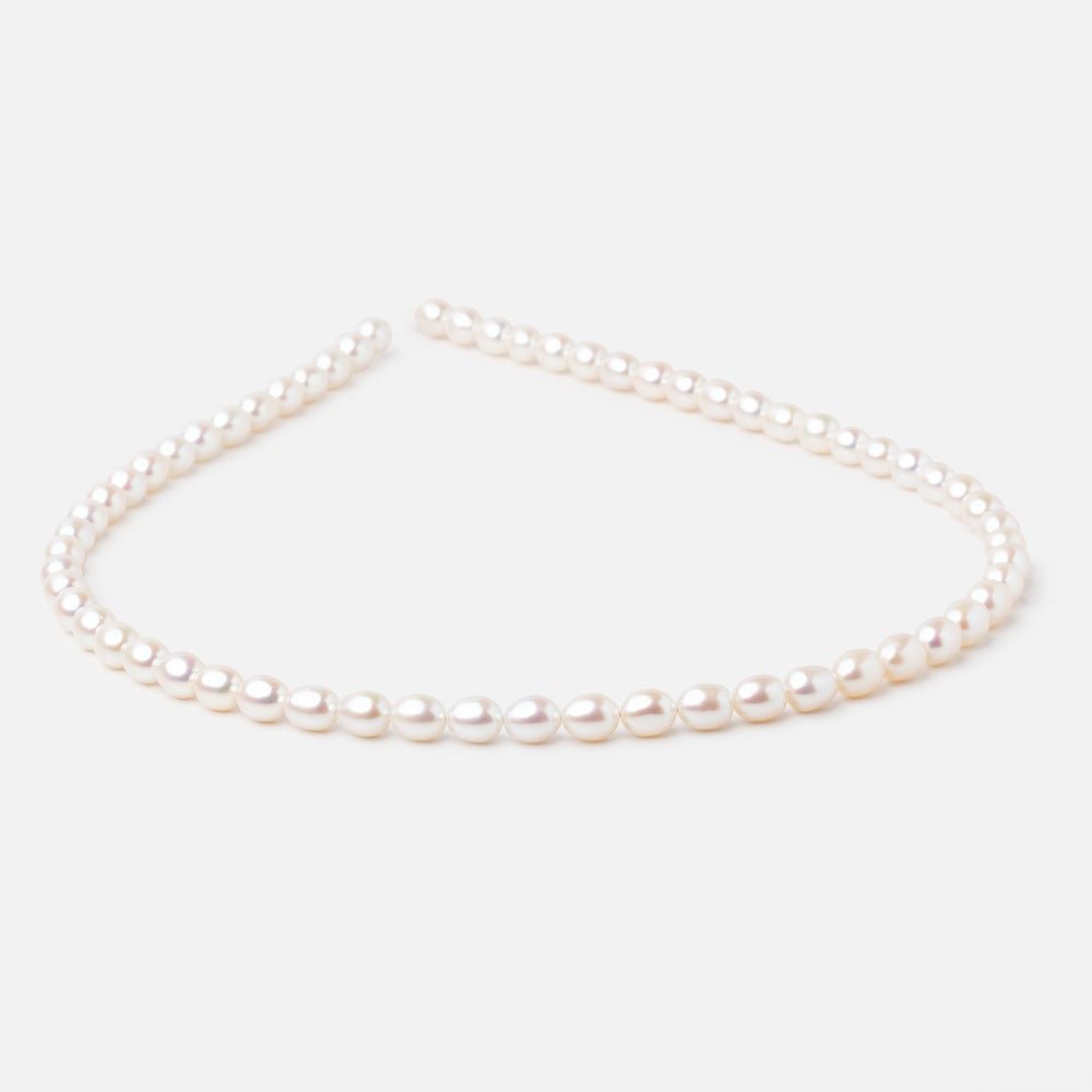 5.5-7mm Creamy White Baroque Freshwater Pearls 15 inch 60 Beads AAA