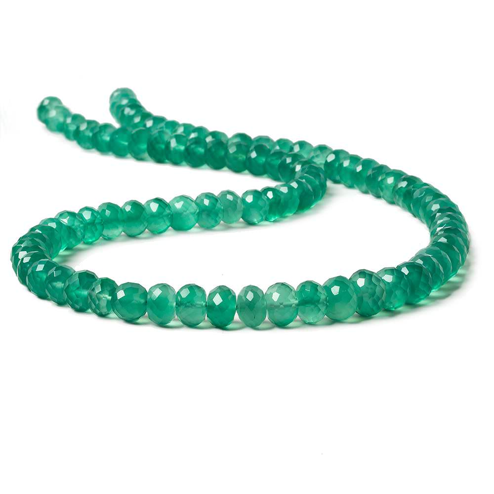 5.5-7mm Green Quartz faceted rondelle beads 16 inch 85 pieces