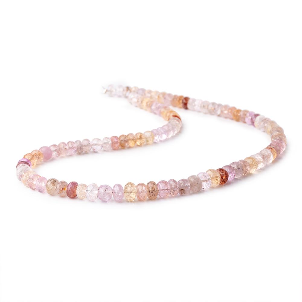 5.5-7mm Multi Color Topaz Faceted Rondelle Beads 16 inch 96 pieces AA