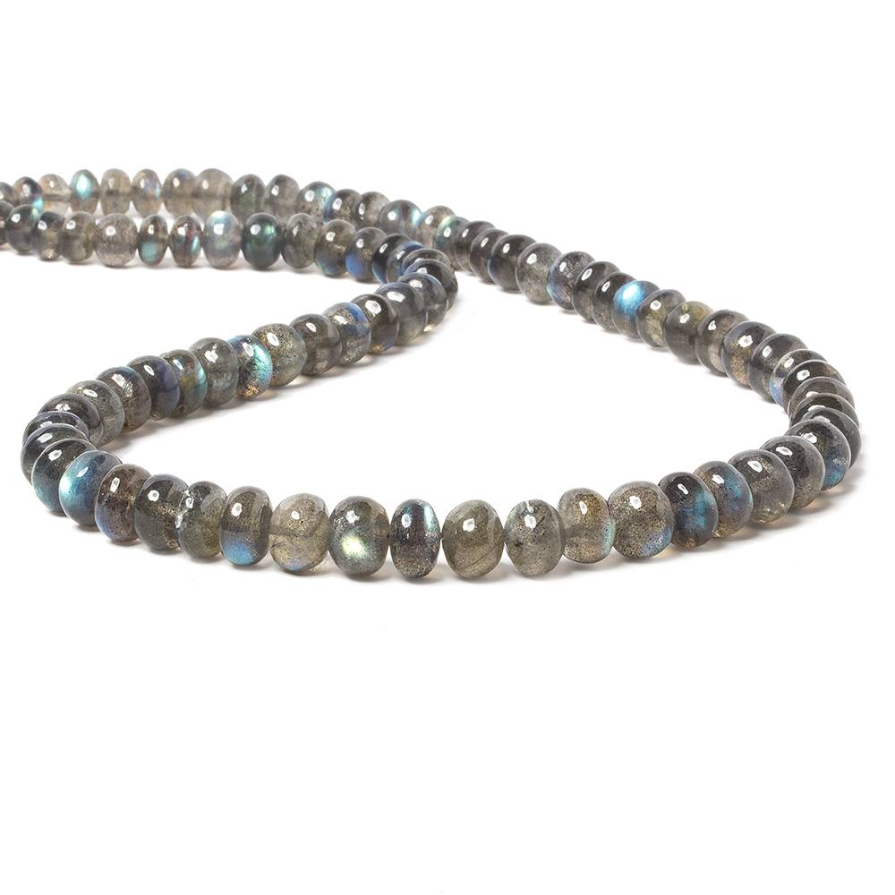 5.5-8mm Labradorite Plain Rondelle Beads 16 inch 88 pieces