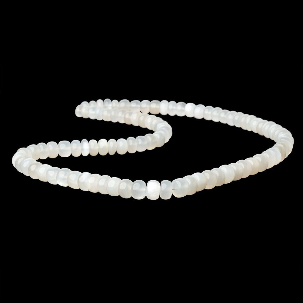 5.5-8mm White Moonstone Plain Rondelle Beads 16 inch 90 pieces