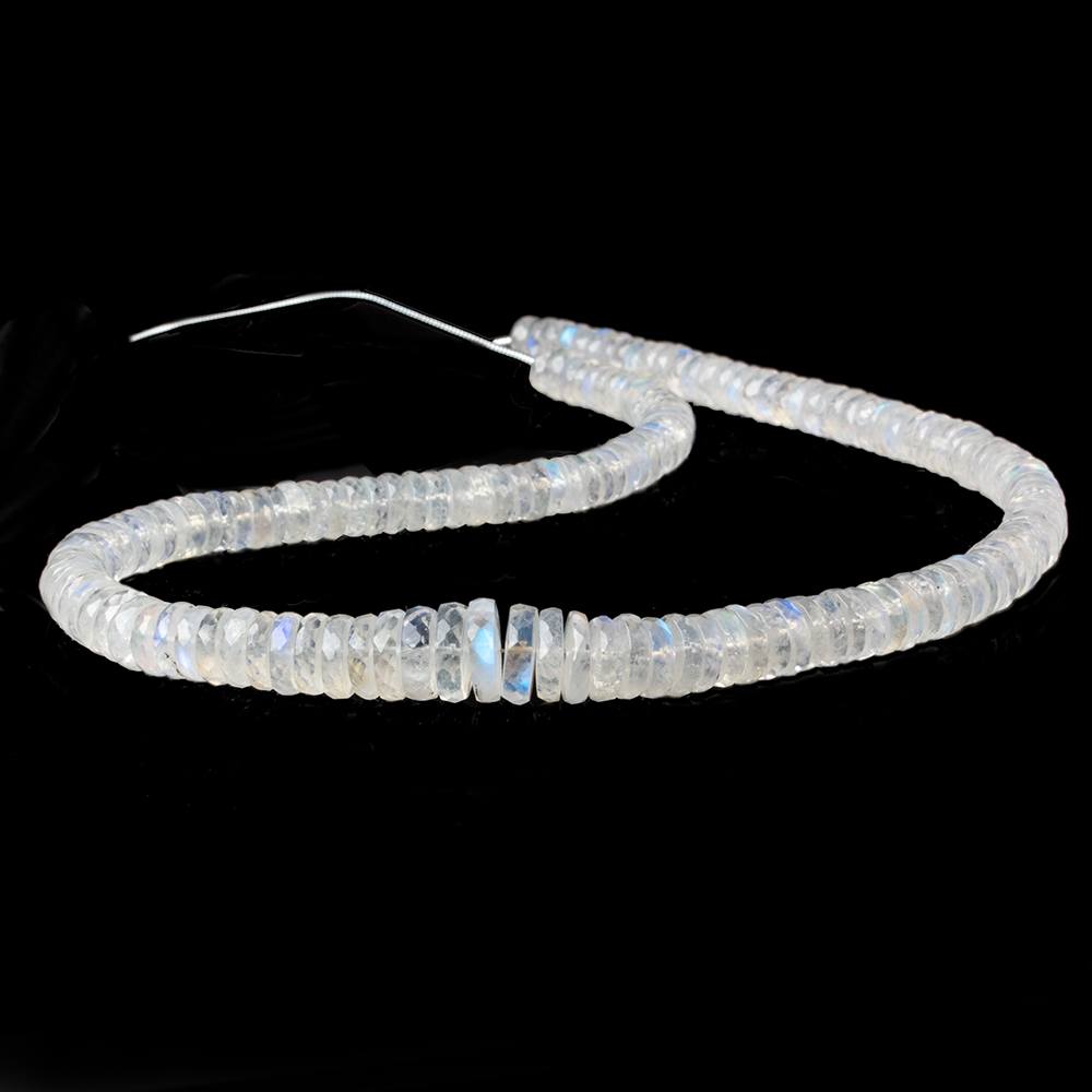 5.5mm - 9.5mm Rainbow Moonstone faceted heshi beads 14 inch 158 pieces AA