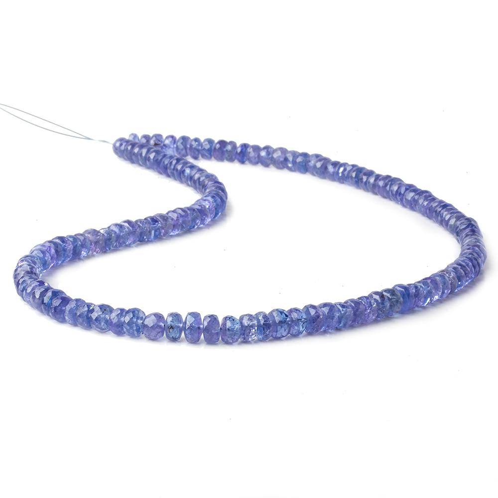 5.5mm Tanzanite Faceted Rondelle Beads 16 inch 125 pieces AA Grade