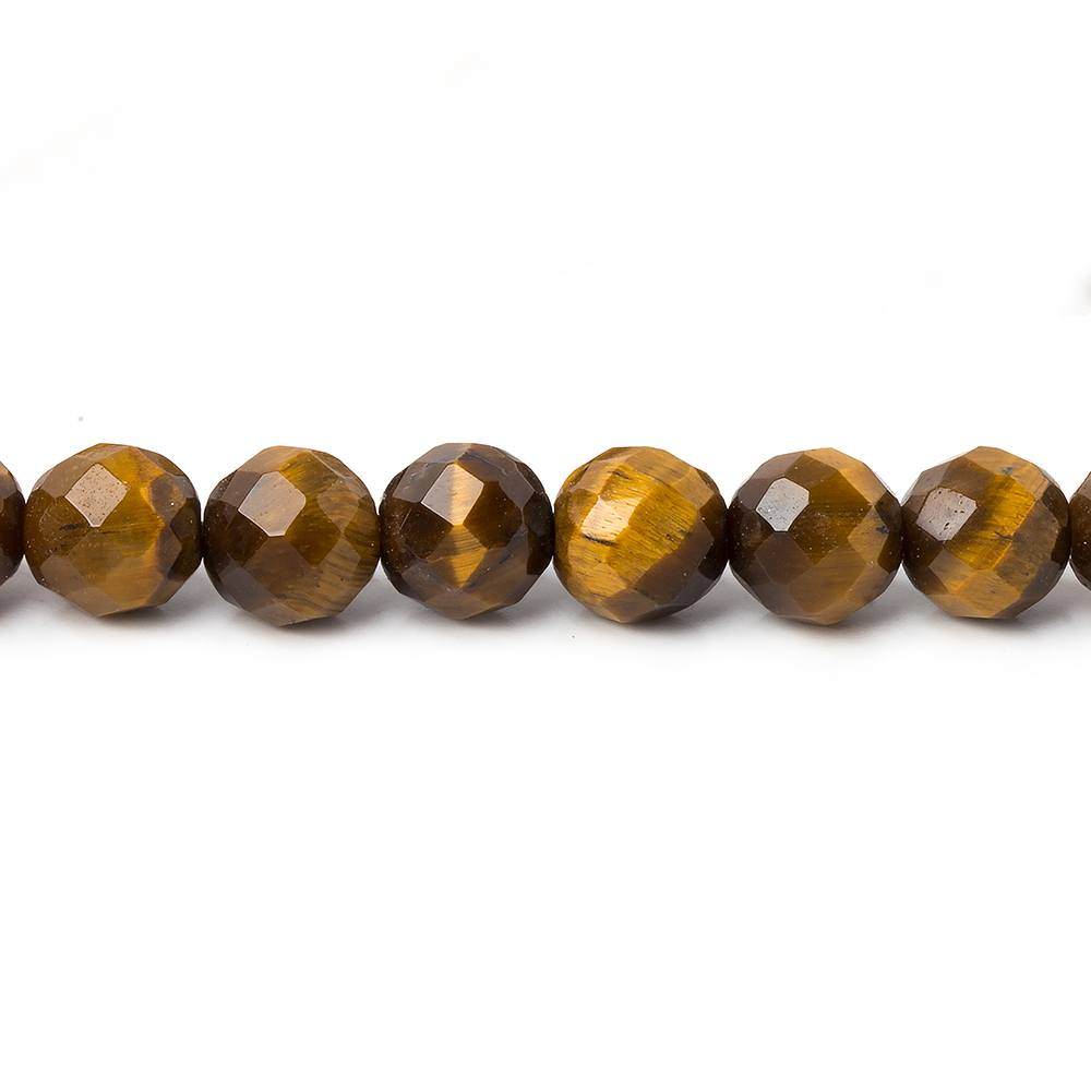 5.5mm Tiger's Eye Faceted Round Beads 14 inch 65 pieces