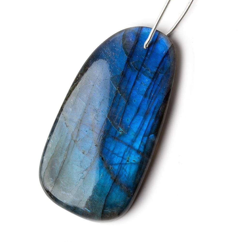 57x30x8mm Neon Blue Labradorite fancy shape focal bead 1 piece AAA