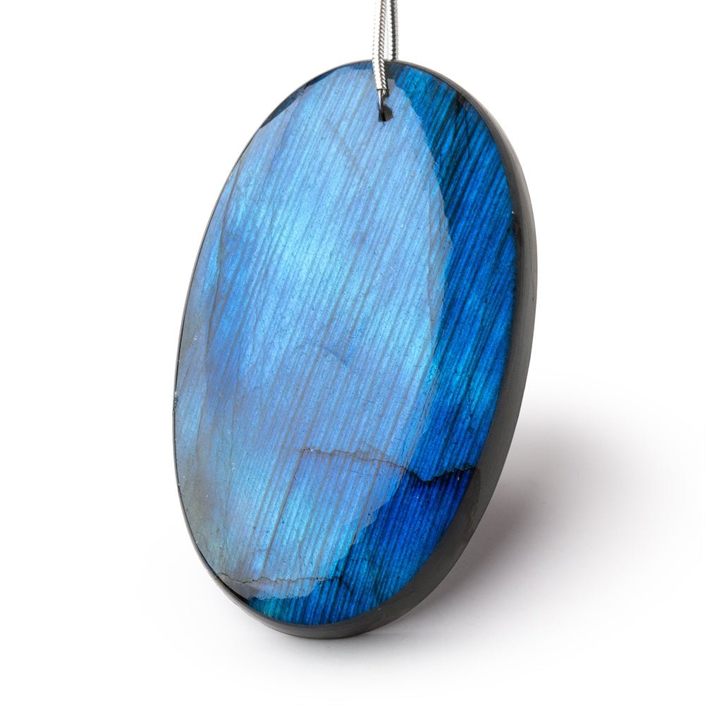 57x34.5x8.5mm Labradorite Plain Oval Pendant 1 AAA Focal