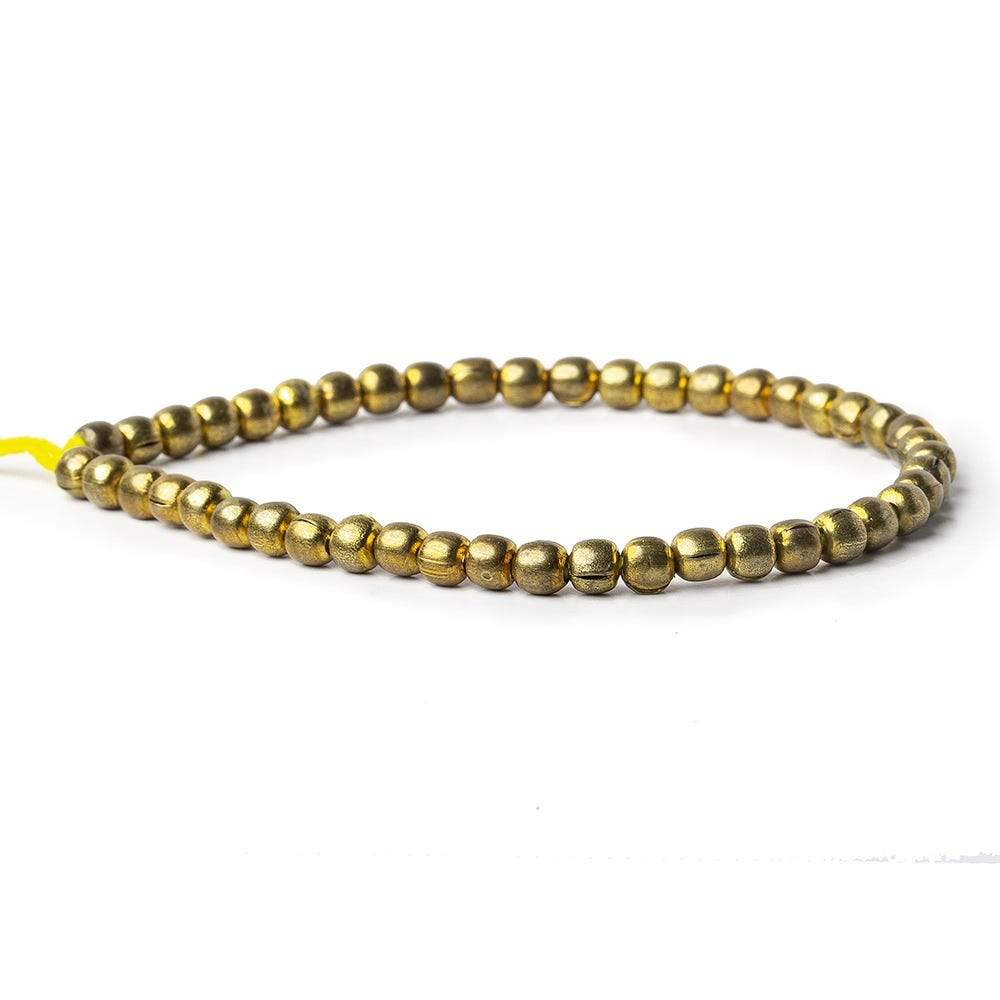5mm Brass Plain Round Beads 44 beads 8inch