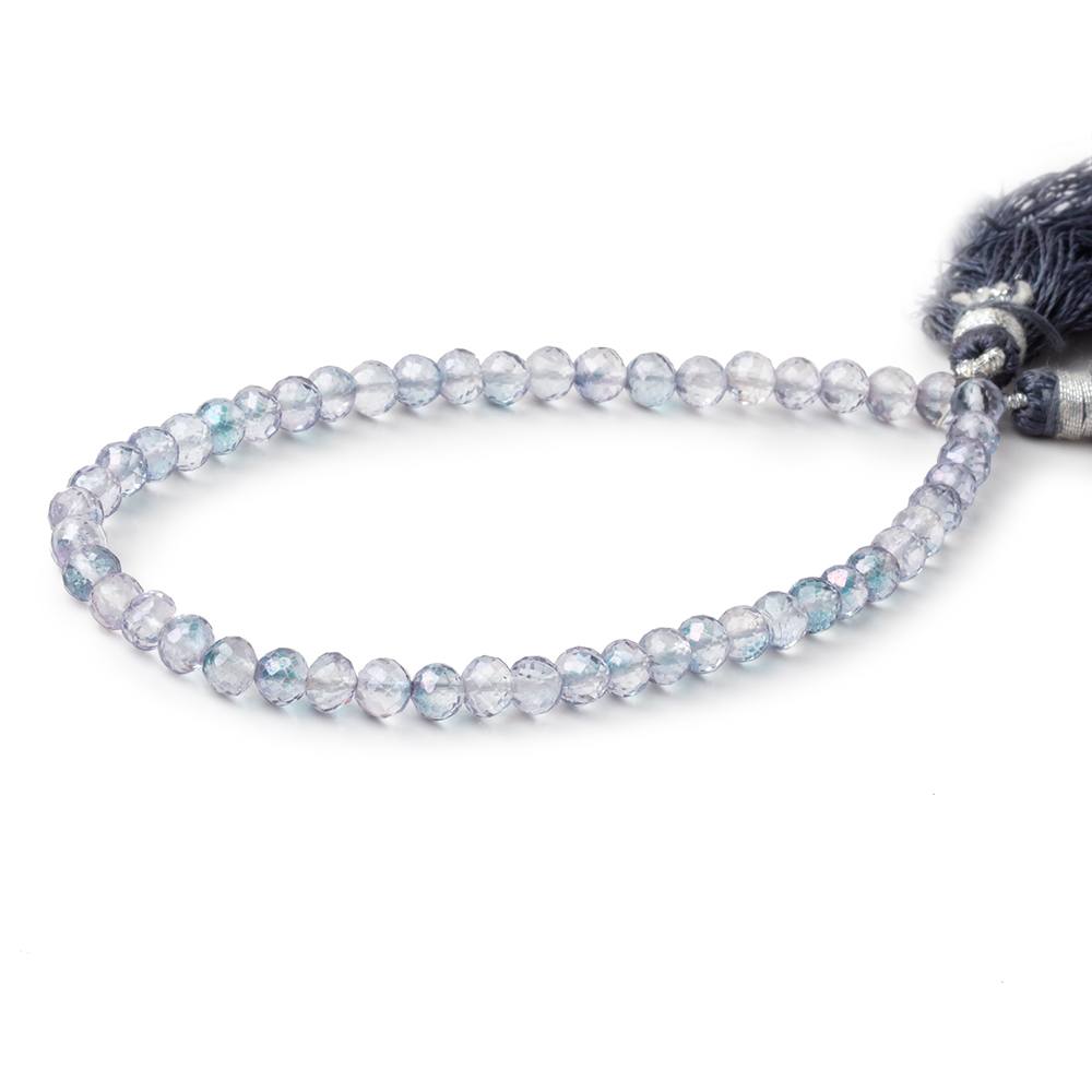 5mm Mystic Blue Topaz Faceted Round Beads 8 inch 47 pieces