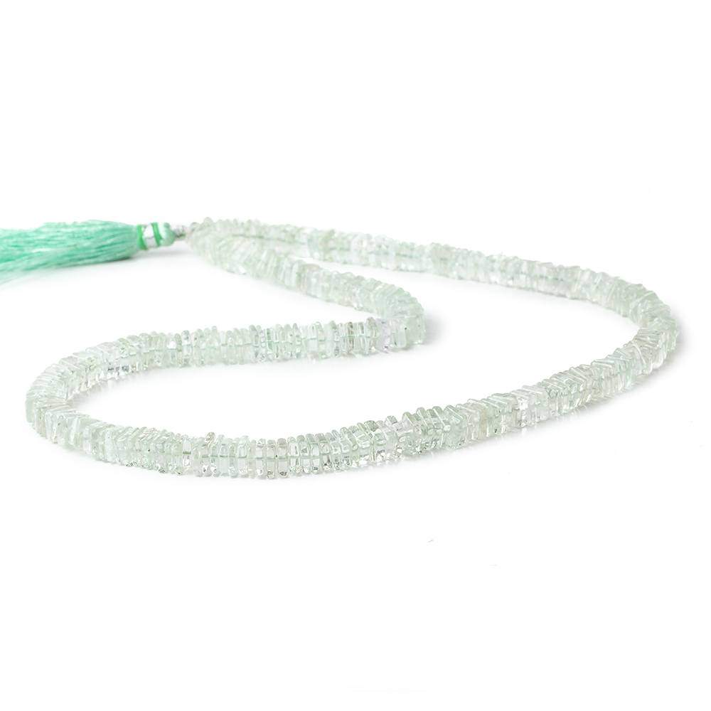 5mm Prasiolite Plain Square Heshi Beads 16 inch
