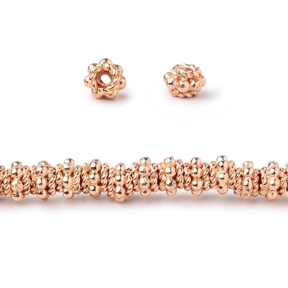 5x3mm Daisy & Twist Stack Spacer Beads 8 inch 60 pieces