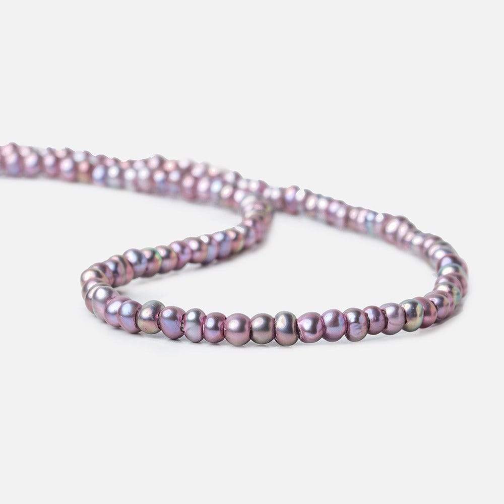 5x3mm MultiColor Purple Berry Off Round 2.5mm Large Hole Pearls 15 inch 120 pieces