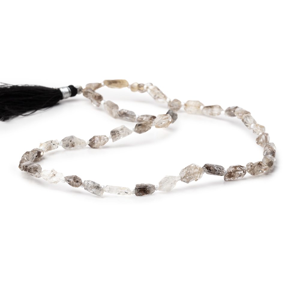 5x4-11x6mm Double Terminated Quartz natural crystal beads 15 inch 42 pieces