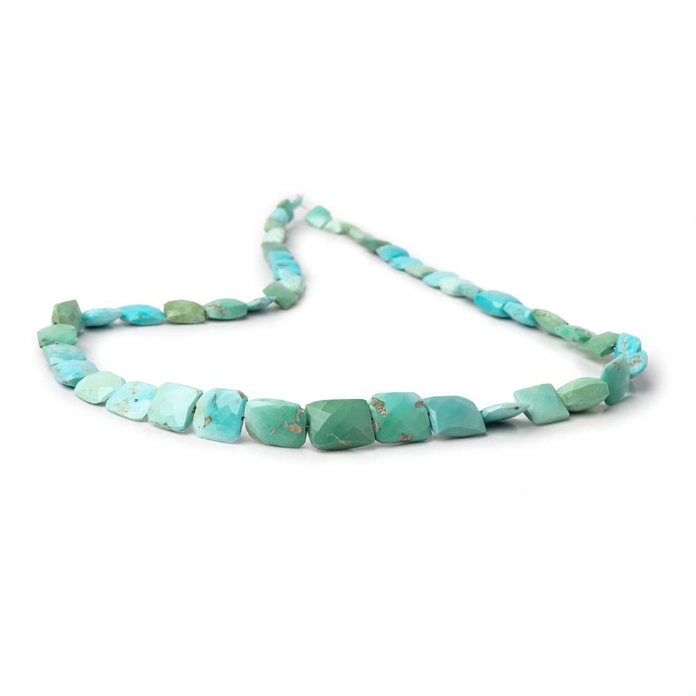 5x4-12x9mm Sleeping Beauty Turquoise Faceted Rectangles 16 inch 48 Beads